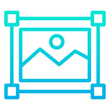 Galeri. Web simgesi basit tasarım