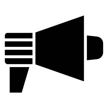 megafon işareti düz vektör simgesi.