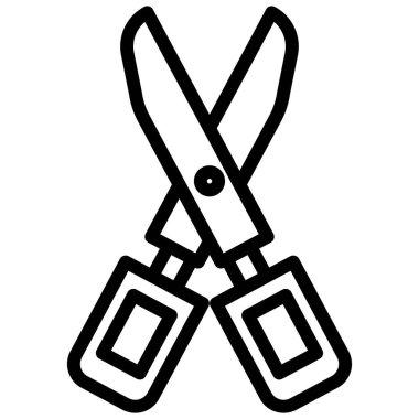 Makas. Web simgesi basit illüstrasyon