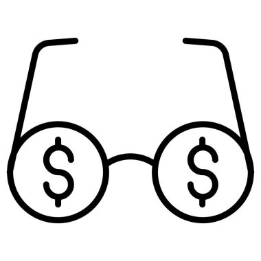 Para için. Web simgesi basit illüstrasyon