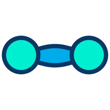 Fitness dambılı. Web simgesi vektör illüstrasyonu