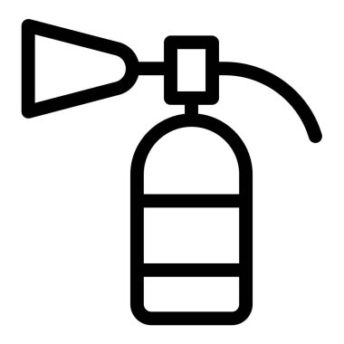 Yangın söndürücüsü. Basit resimleme