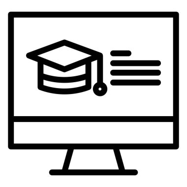 Eğitim. Web simgesi basit illüstrasyon