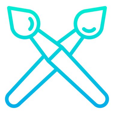 Beyaz arkaplanda basit fırça vektör resimleme