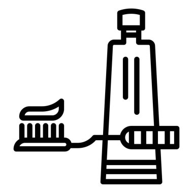 Ağız temizliği basit simge, vektör illüstrasyonu