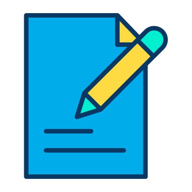 Kalem. Web simgesi basit illüstrasyon