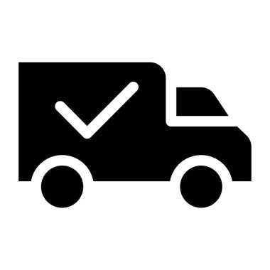 Beyaz arkaplanda basit vektör simgesini taşı