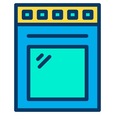 Fırın. Web simgesi basit illüstrasyon