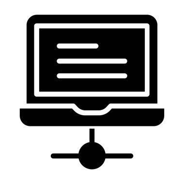 dizüstü bilgisayar simgesi, vektör illüstrasyonu