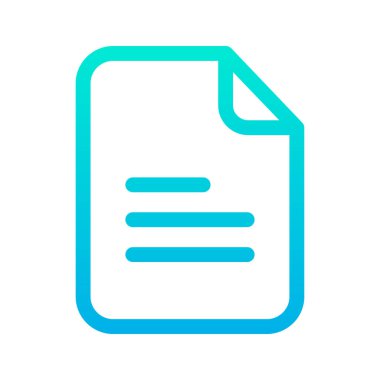 Beyaz arkaplanda basit belge vektör resimleme