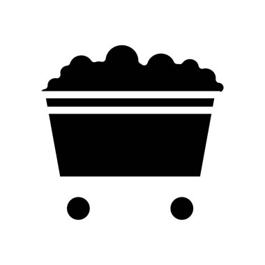 Alışveriş arabası ikonu. Sepet vektörünün özet çizimi ve web için biçim simgeleri