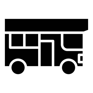 Otobüs. Web simgesi basit tasarım