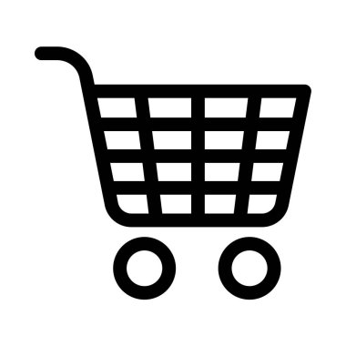 Alışveriş arabası ikonu. Web için mağaza vektör simgelerinin basit illüstrasyonu