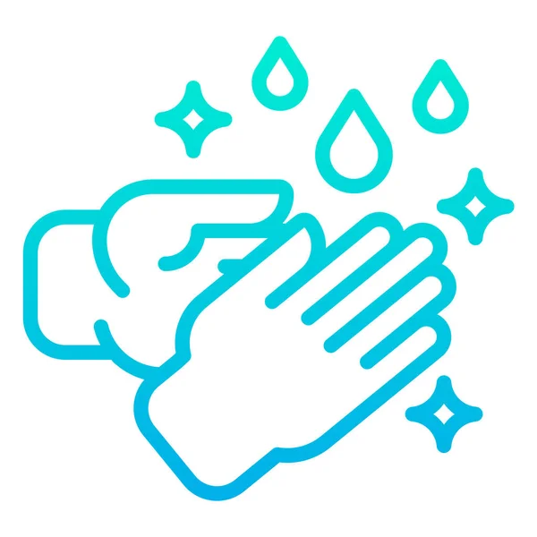 Απλό Εικονίδιο Πλυσίματος Χεριών Διανυσματική Απεικόνιση — Διανυσματικό Αρχείο