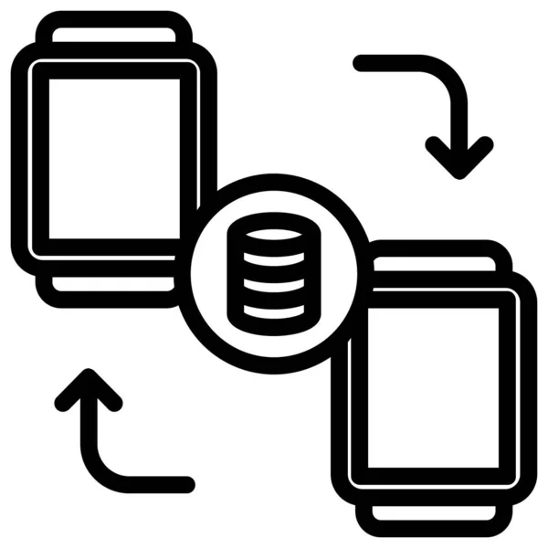 Simple Smartwatch Icono Vector Ilustración — Vector de stock