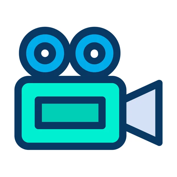 Einfaches Video Symbol Vektorillustration — Stockvektor