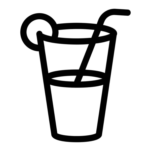 カクテルを飲んで シンプルなデザイン — ストックベクタ