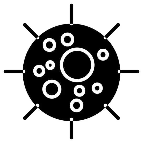 白色背景上的病毒简单载体图标 — 图库矢量图片