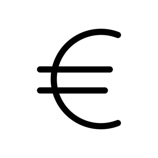 Euro Moneda Concepto Arte Simple Vector Ilustración — Vector de stock