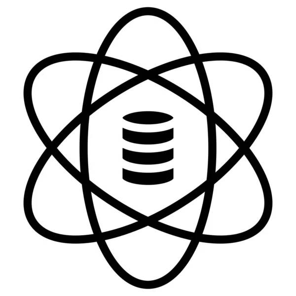 Atom Web Icon Simple Design — Stock Vector