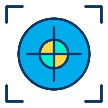 Hedef. Web simgesi basit illüstrasyon