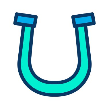Horsehoe web simgesi basit vektör illüstrasyonu