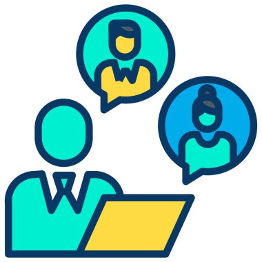 Sosyal ağ. Basit resimleme