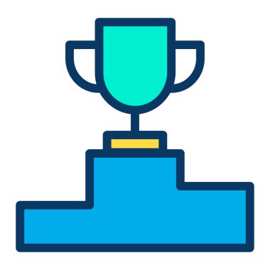 Kazanan düz vektör simgesi