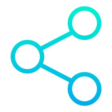 Beyaz üzerinde izole edilmiş simge, minimal vektör simgesi paylaş