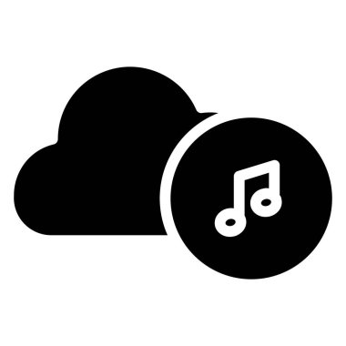 Müzik. Web simgesi basit illüstrasyon