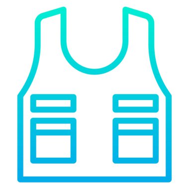 Kurşun geçirmez güvenlik önlüğü, ceket vektör çizimi 