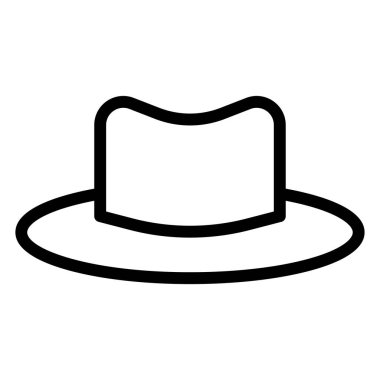 Basit şapka simgesi, vektör çizimi