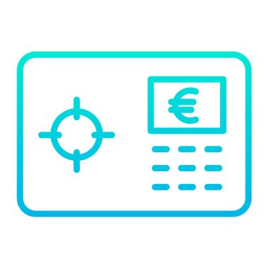 Avro para birimi kavramı basit sanat vektörü illüstrasyonu 