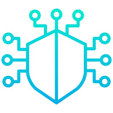 Kalkan koruması, vektör simgesi, basit illüstrasyon  