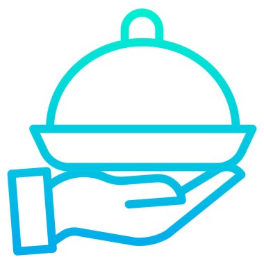 Basit yiyecek simgesi, vektör illüstrasyonu