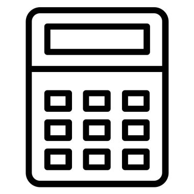 hesap makinesi düz simgesi, vektör illüstrasyonu