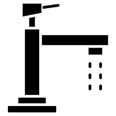 Beyaz arkaplanda vinç basit vektör simgesi