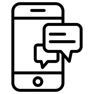 Sohbet kavramı basit sanat vektörü illüstrasyonu 