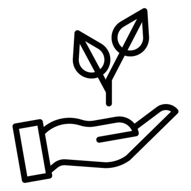 Bitki. Web simgesi basit illüstrasyon