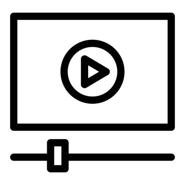 medya oyuncusu. Web simgesi basit illüstrasyon 