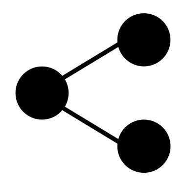 Beyaz üzerinde izole edilmiş simge, minimal vektör simgesi paylaş