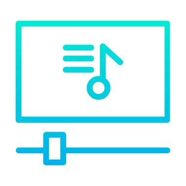 Müzik. Web simgesi basit illüstrasyon