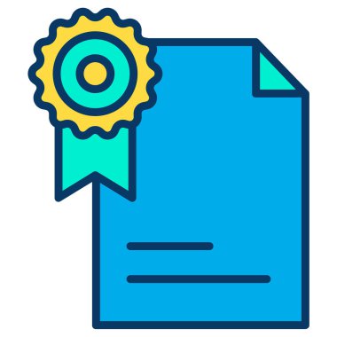 Beyaz arkaplanda basit belge vektör resimleme