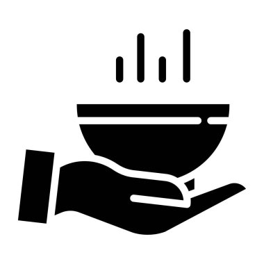 Basit yiyecek simgesi, vektör illüstrasyonu