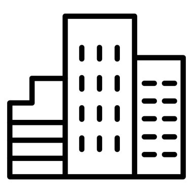 Bina. Web simgesi basit illüstrasyon