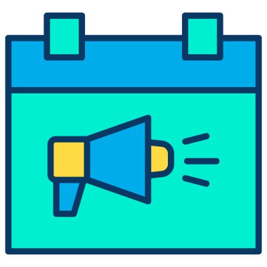 Megafon. Web simgesi basit illüstrasyon