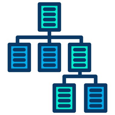 Beyaz arkaplanda basit ağaç vektör simgesi