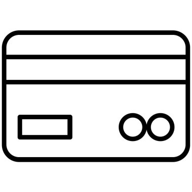 Kredi kartıyla. Basit resimleme