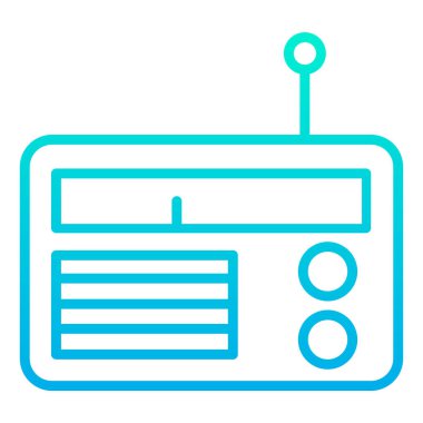 Radyo, web simgesi basit illüstrasyon