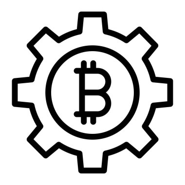 bitcoin. Web simgesi basit illüstrasyon